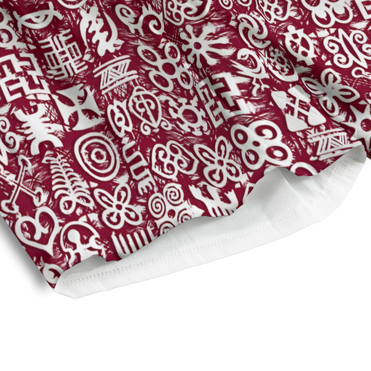 Adinkra African Tribe Red Symbols Men's Athletic Shorts