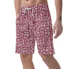 Adinkra African Tribe Red Symbols Men's Shorts-grizzshop