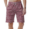 Adinkra African Tribe Red Symbols Men's Shorts-grizzshop