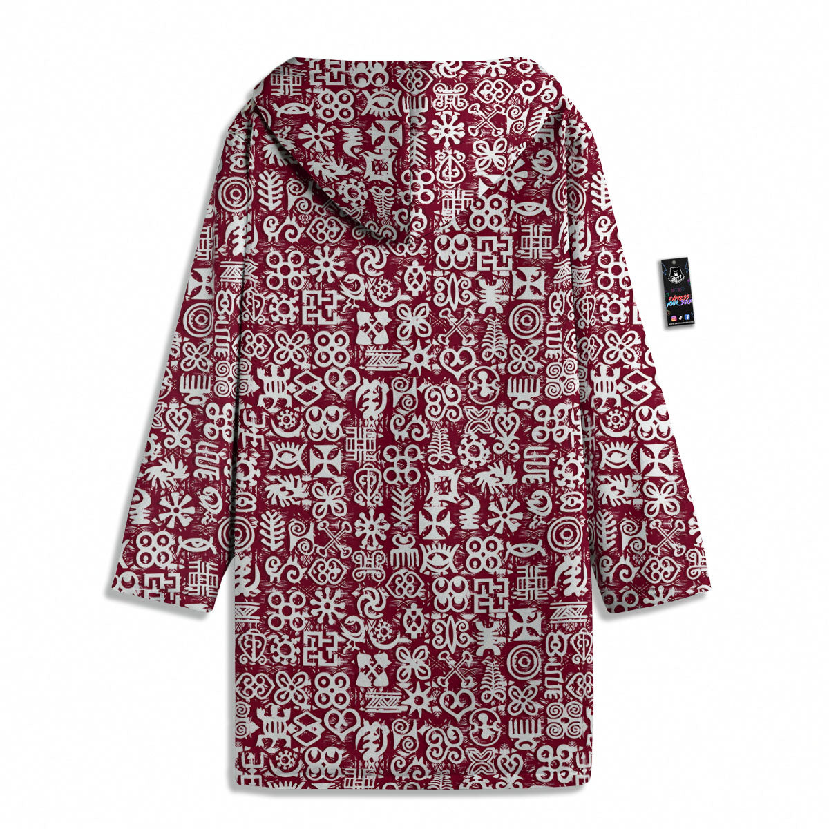 Adinkra African Tribe Red Symbols Men's Windbreaker Jacket-grizzshop