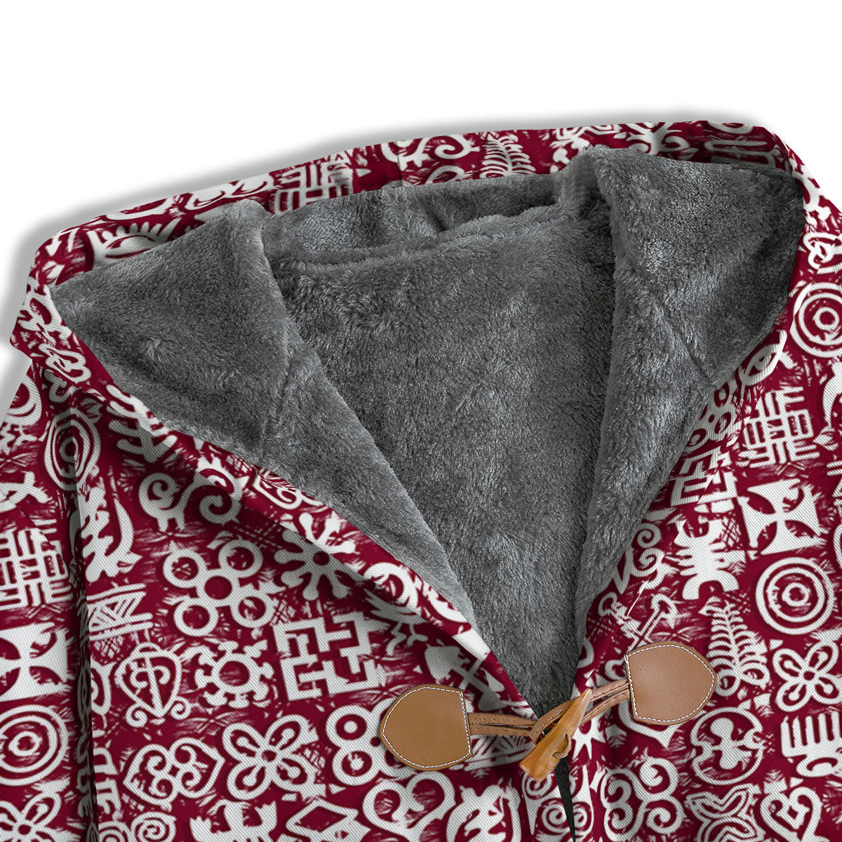Adinkra African Tribe Red Symbols Men's Windbreaker Jacket-grizzshop