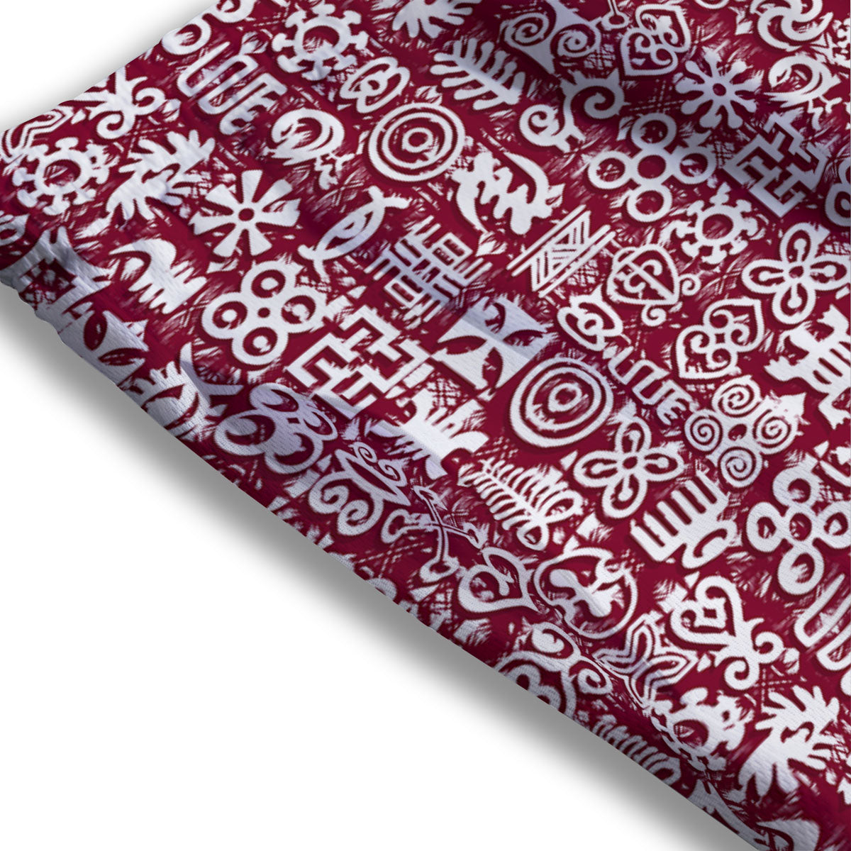Adinkra African Tribe Red Symbols Mesh Shorts