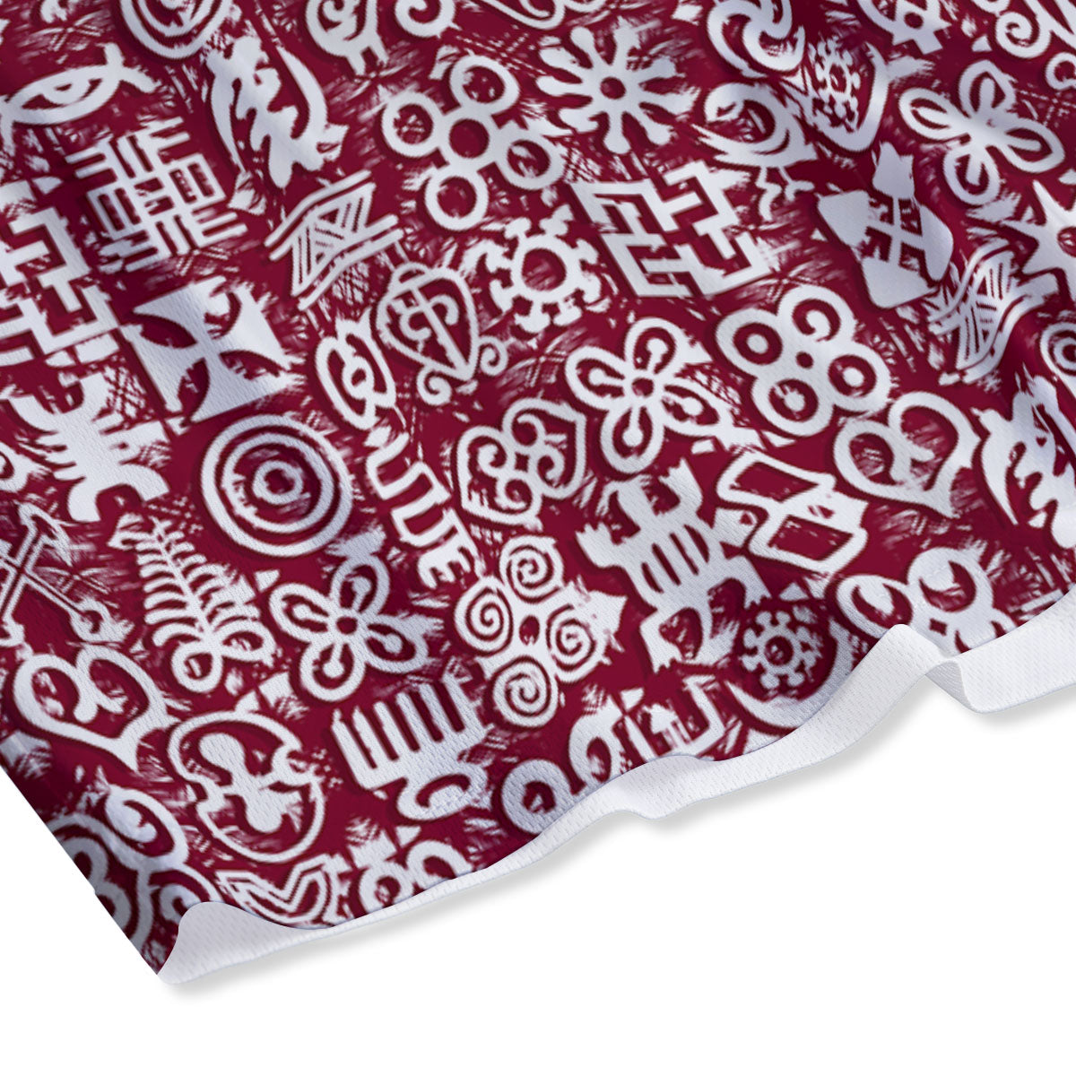 Adinkra African Tribe Red Symbols Mesh Shorts