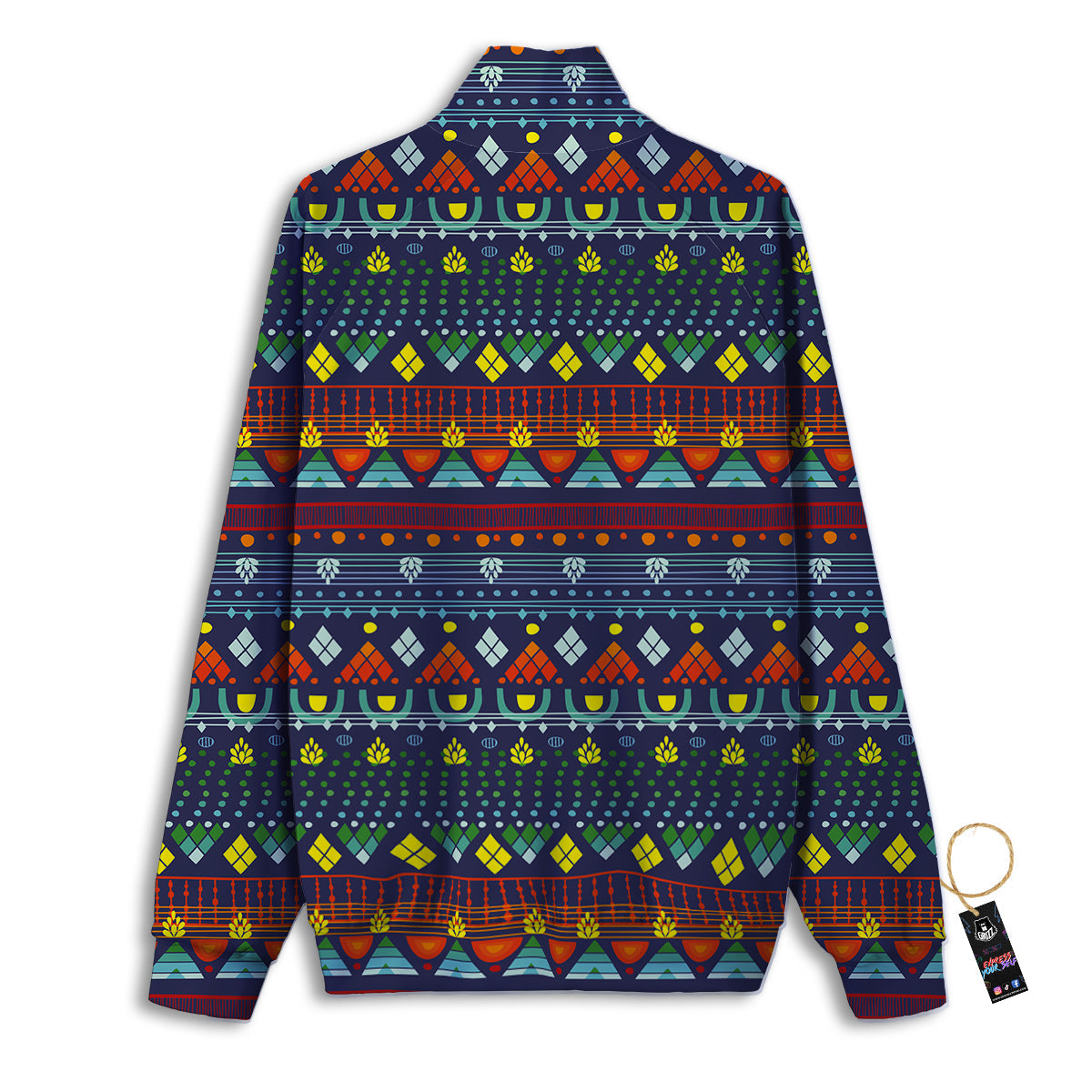 Adinkra African Tribe Red Symbols Track Jacket-grizzshop
