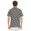 Adinkra Symbols Grey African Print Men's Golf Shirts-grizzshop