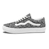 Adinkra Symbols Grey African Print Skate Shoes-grizzshop