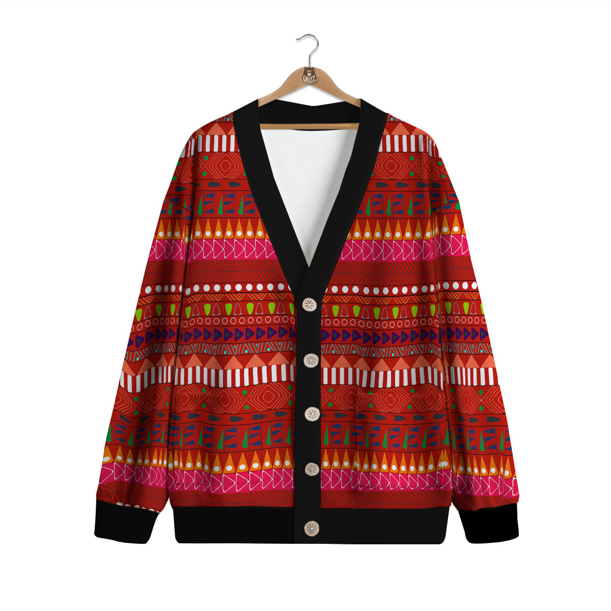 Adinkra Symbols West African Print Pattern Cardigan-grizzshop