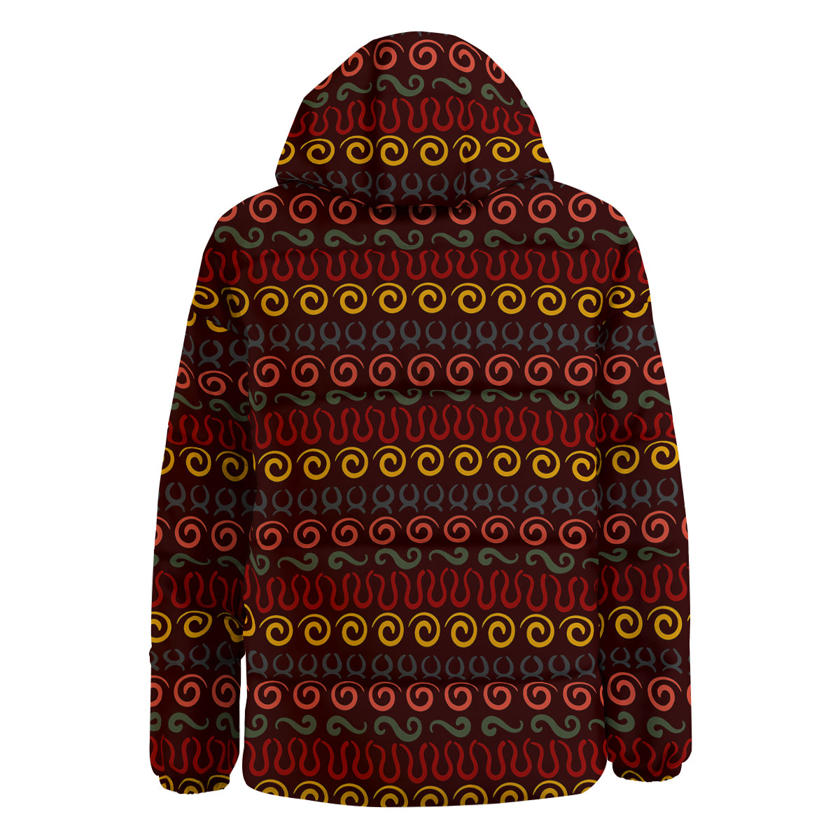 Adinkra Symbols West Print Pattern Down Jacket-grizzshop