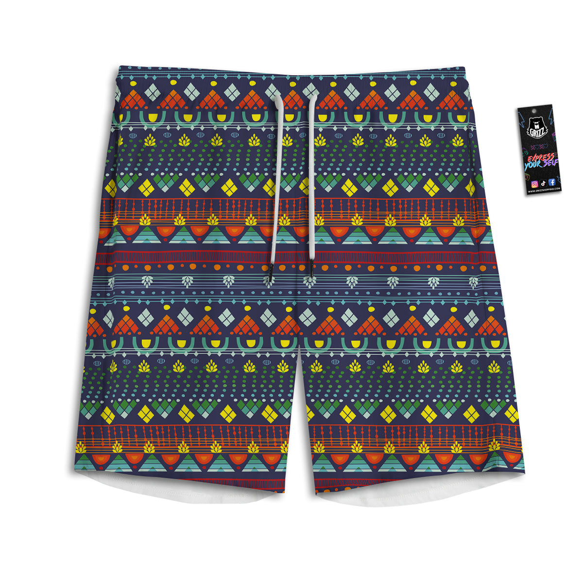 Adinkra Tribe African West Symbols Men's Athletic Shorts