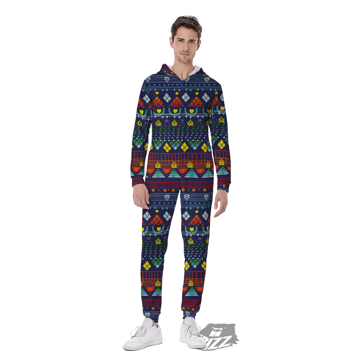 Adinkra Tribe African West Symbols Men's Jumpsuit-grizzshop