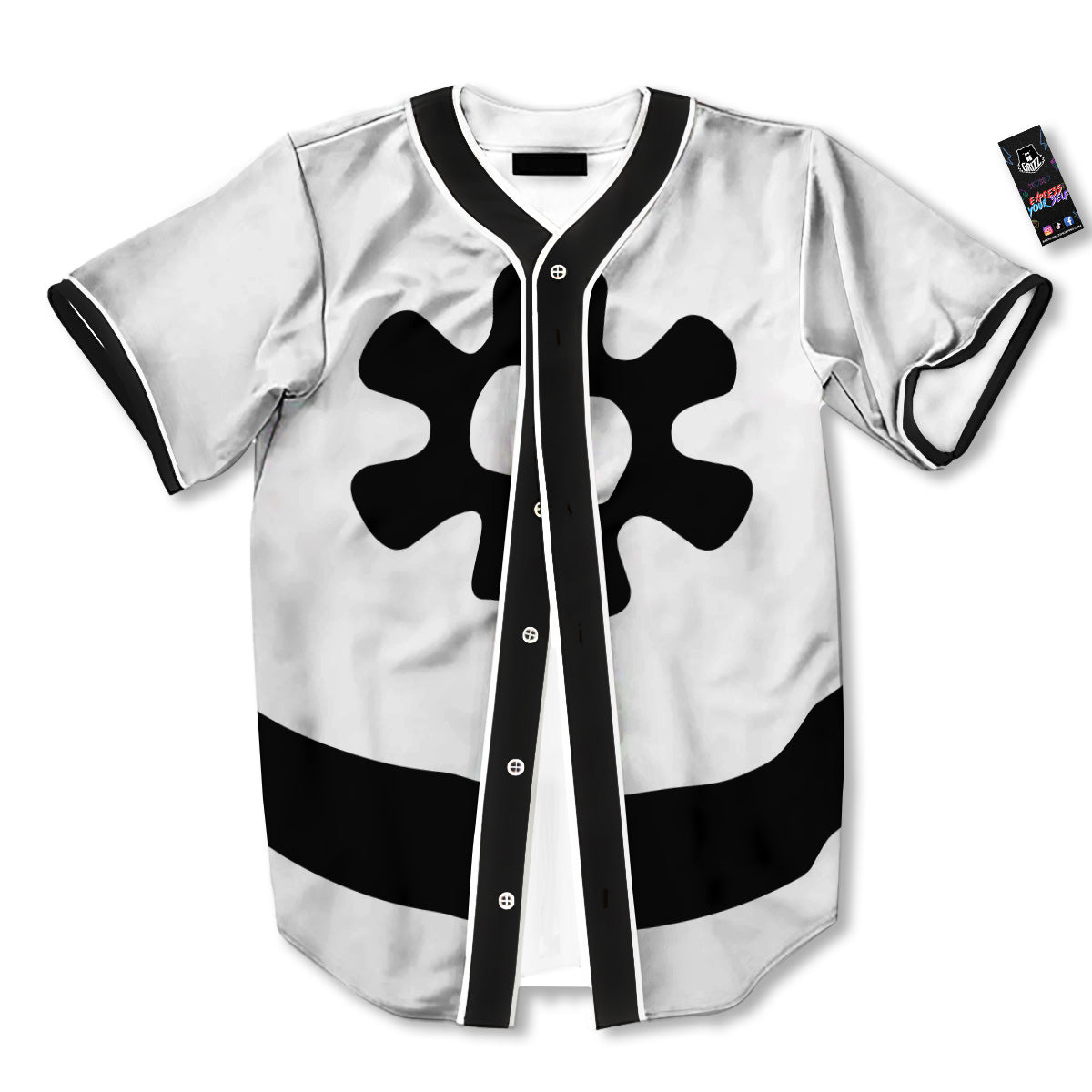 Adinkra Tribe Symbols White And Black Baseball Jersey-grizzshop