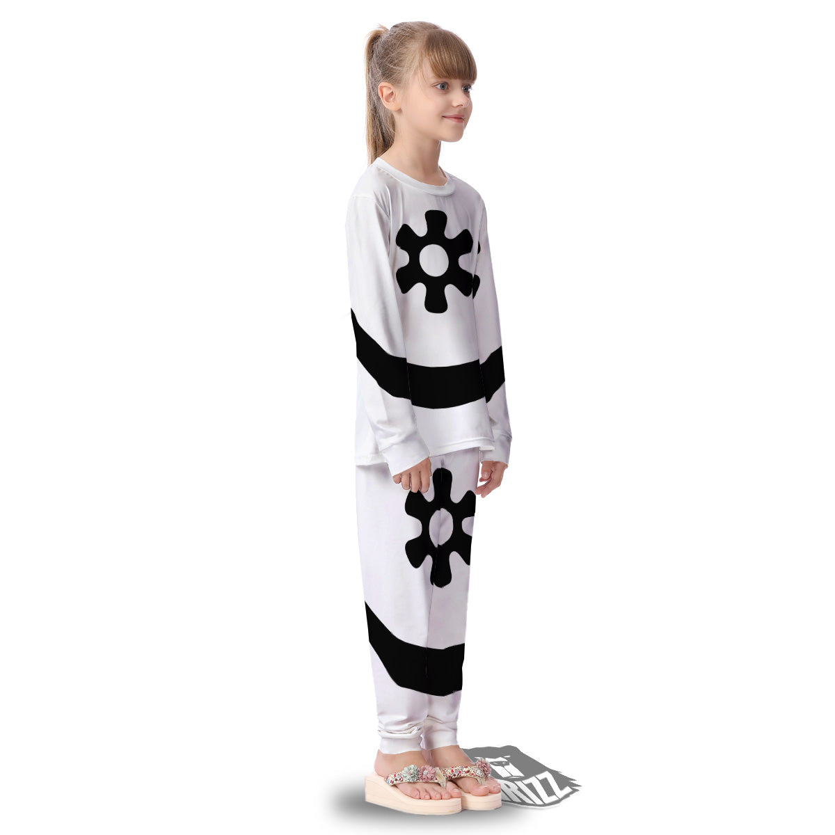 Adinkra Tribe Symbols White And Black Kid's Pajamas-grizzshop