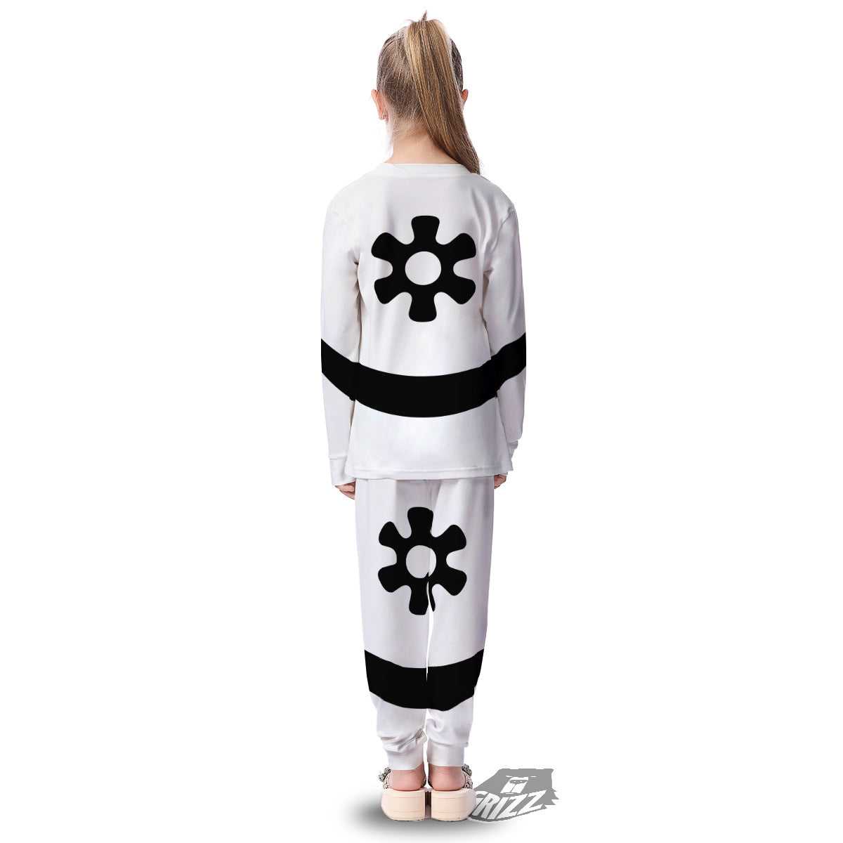 Adinkra Tribe Symbols White And Black Kid's Pajamas-grizzshop
