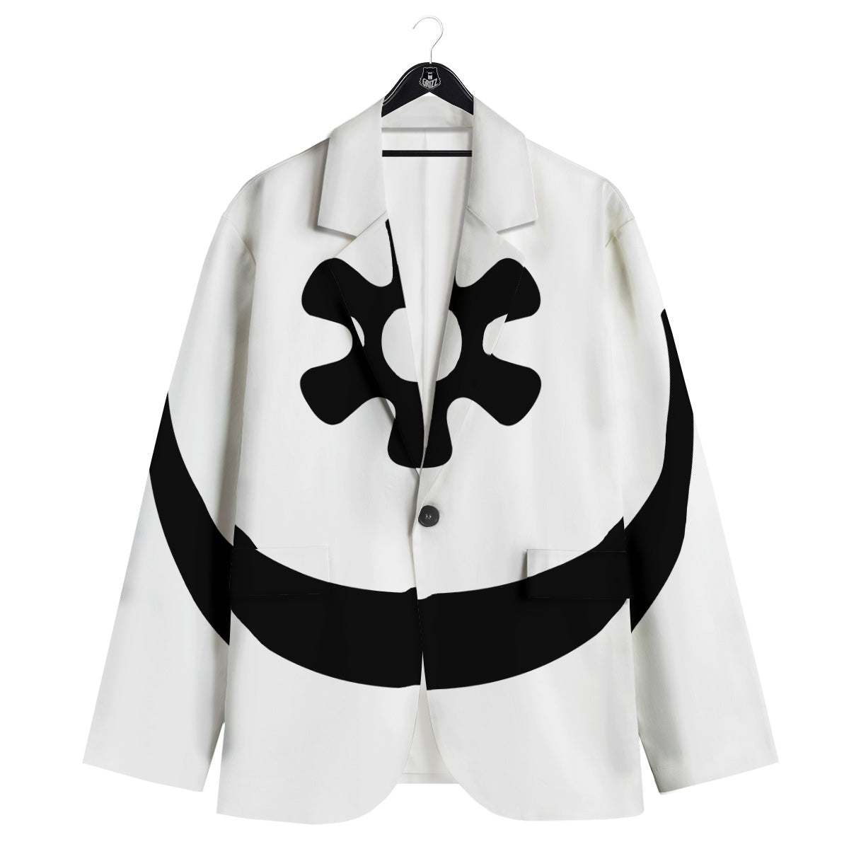 Adinkra Tribe Symbols White And Black Men's Sport Coat-grizzshop