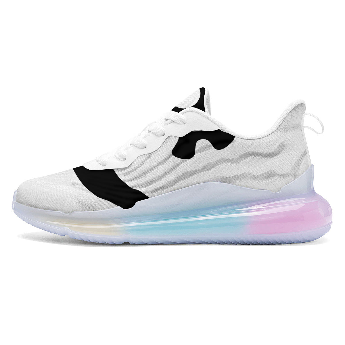 Adinkra Tribe Symbols White And Black Running Sneakers-grizzshop