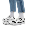 Adinkra Tribe Symbols White And Black Skate Shoes-grizzshop