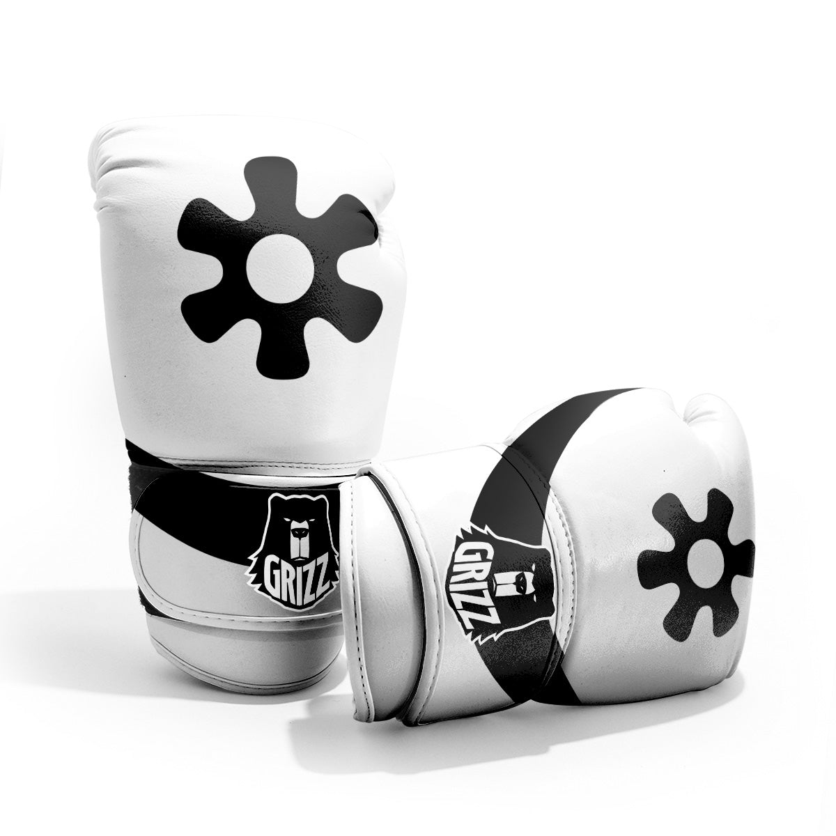 Adinkra Tribe Symbols White And Black Pro Boxing Glove