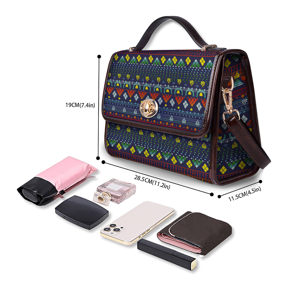 Adinkra Tribe African West Symbols Women's Satchel Bag