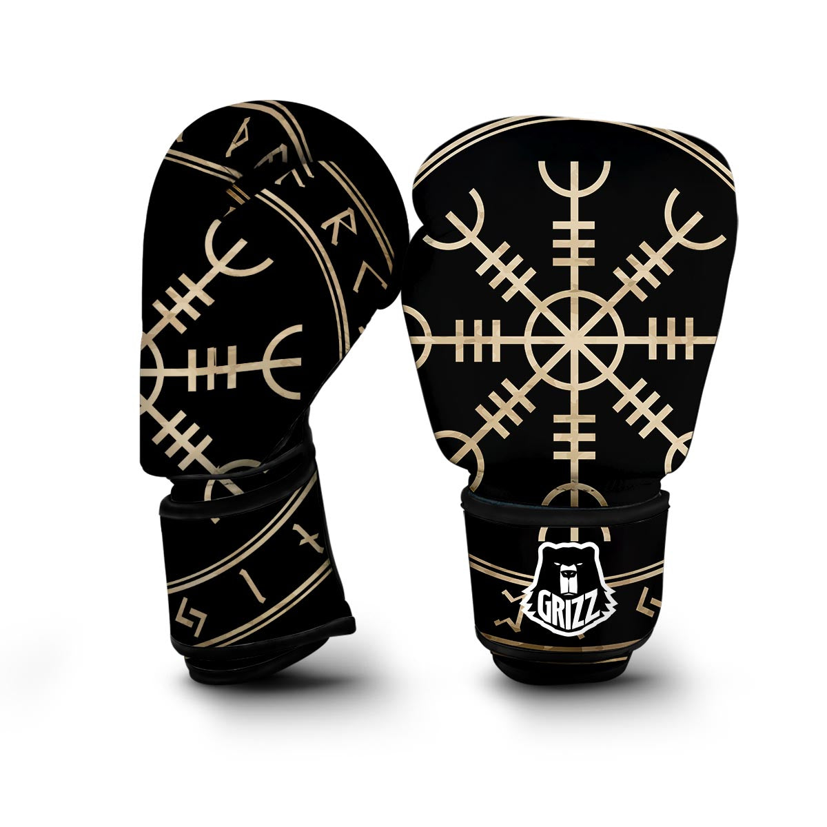 Aegishjalmur Viking Symbol Norse Boxing Gloves-grizzshop