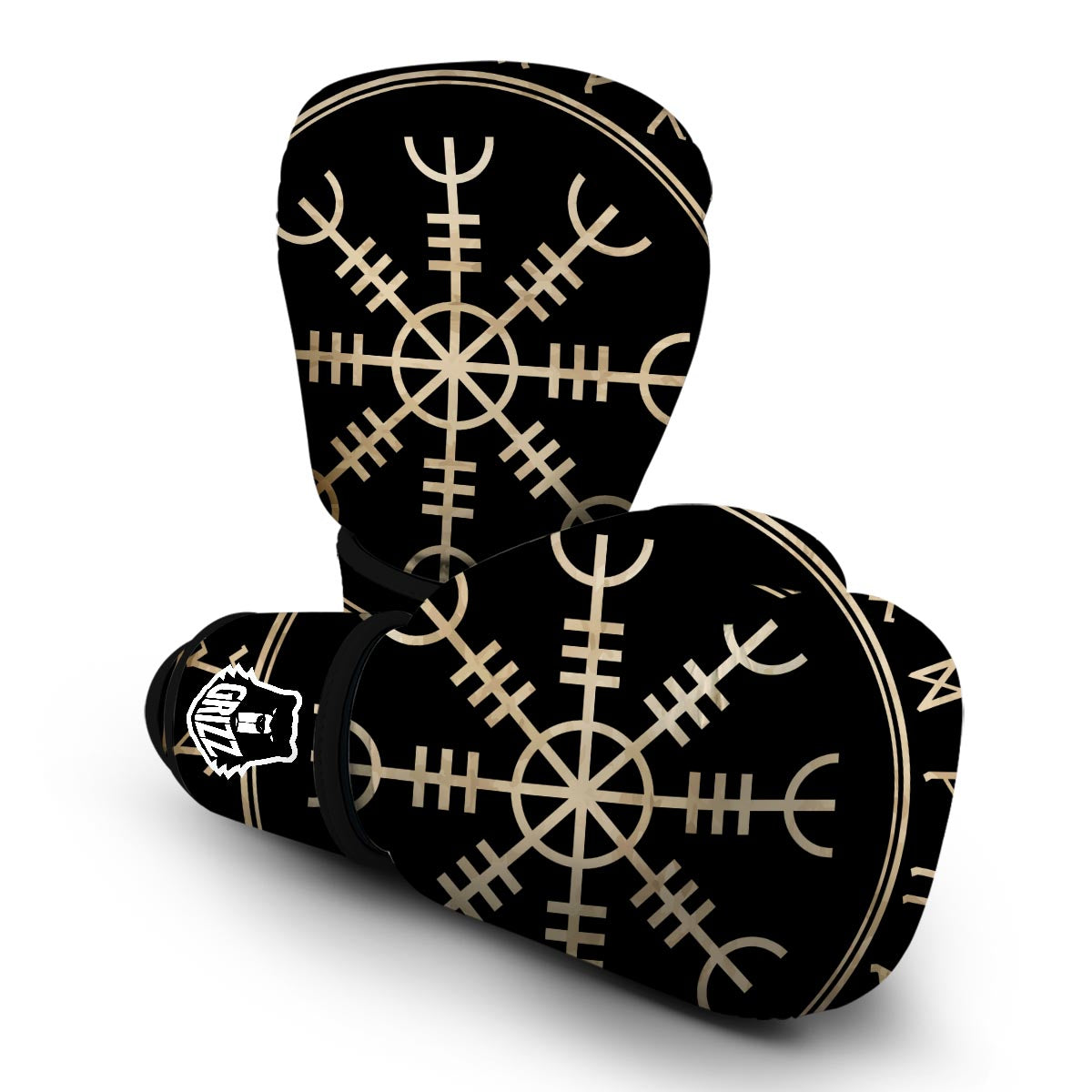 Aegishjalmur Viking Symbol Norse Boxing Gloves-grizzshop