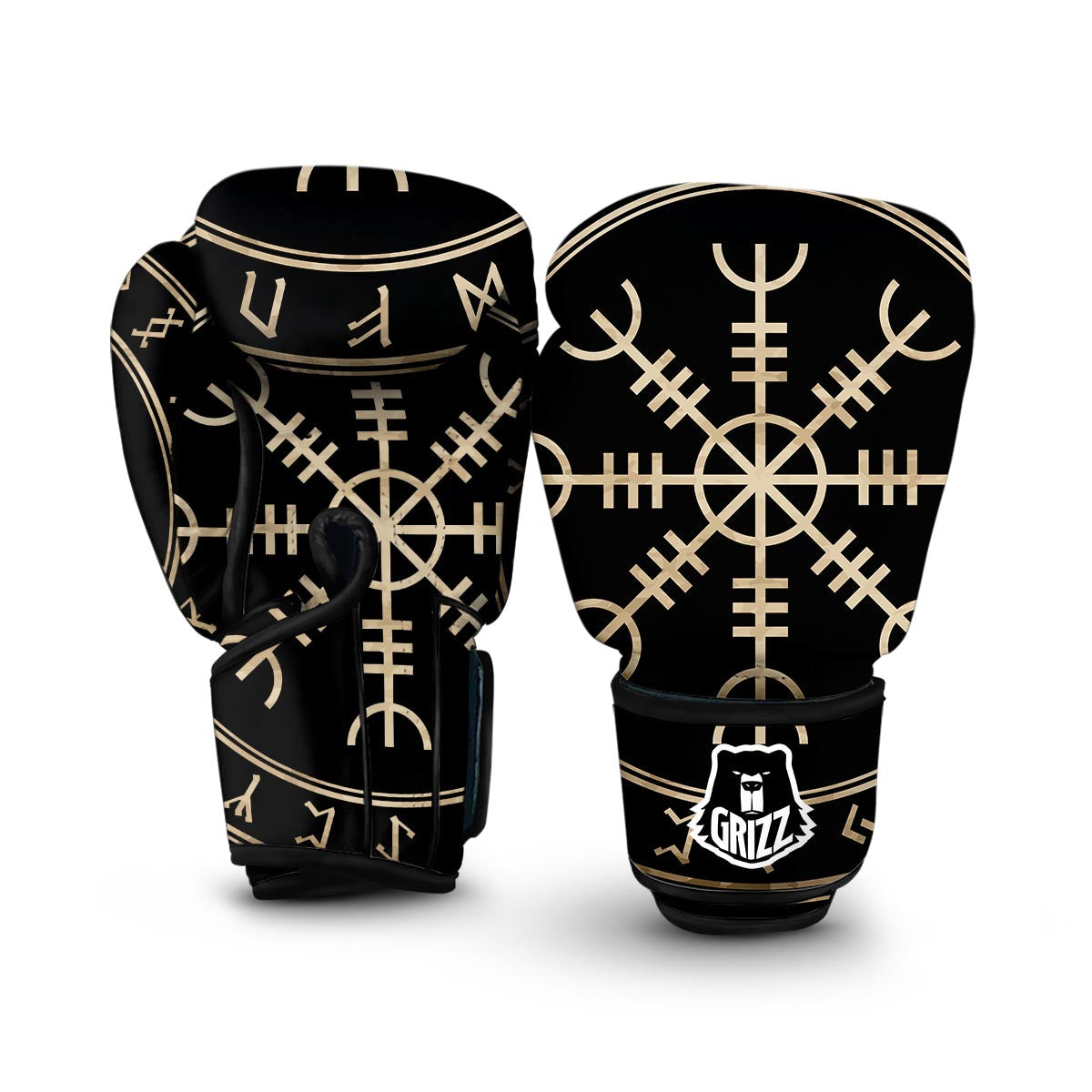 Aegishjalmur Viking Symbol Norse Boxing Gloves-grizzshop