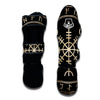 Aegishjalmur Viking Symbol Norse Muay Thai Shin Guards-grizzshop