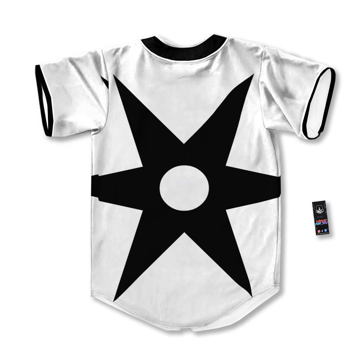 African Adinkra Symbols White And Black Baseball Jersey-grizzshop