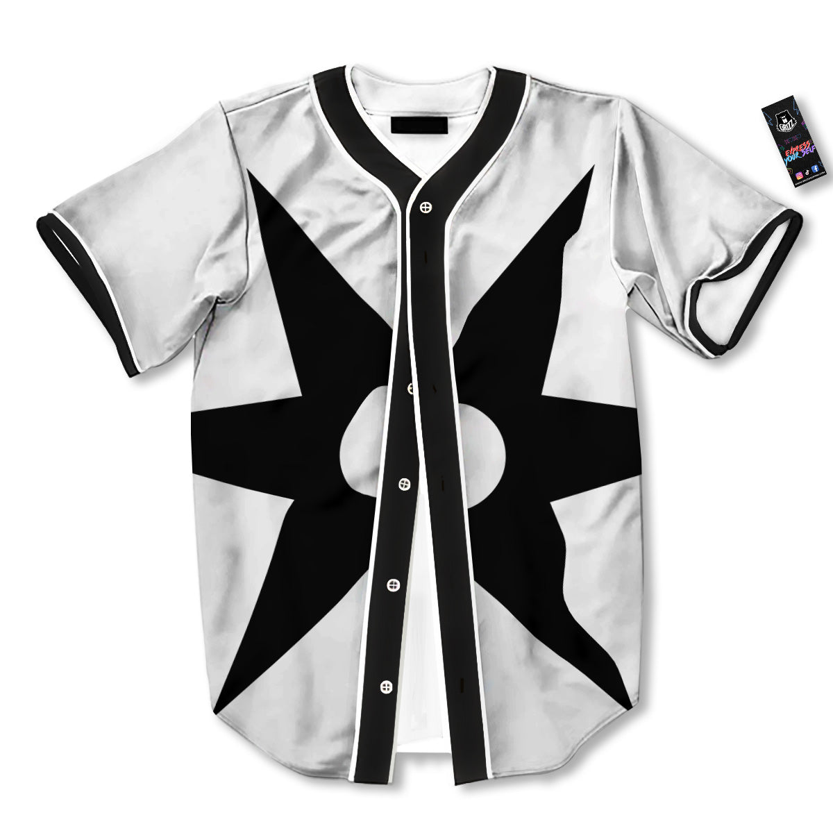 African Adinkra Symbols White And Black Baseball Jersey-grizzshop