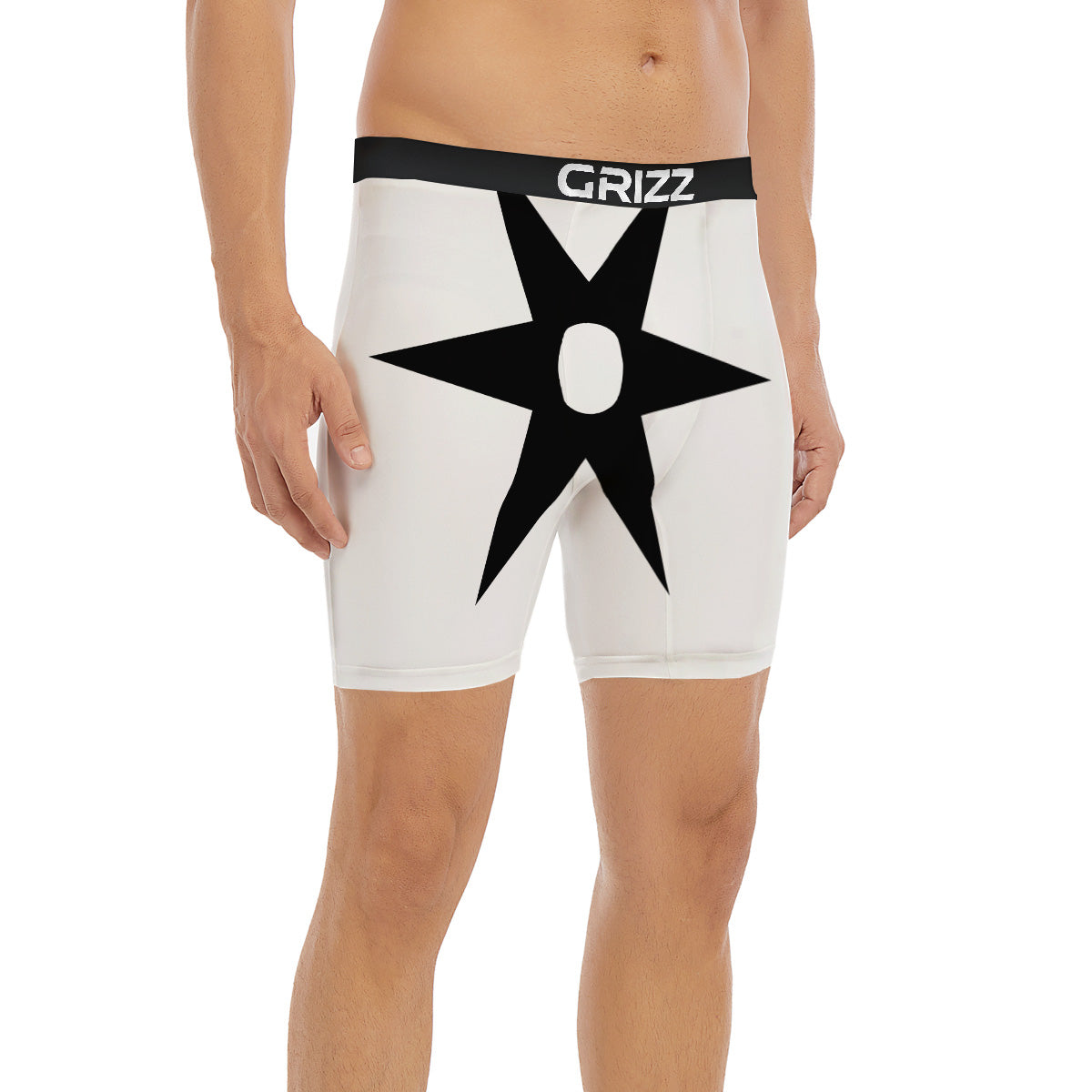 African Adinkra Symbols White And Black Boxer Briefs-grizzshop