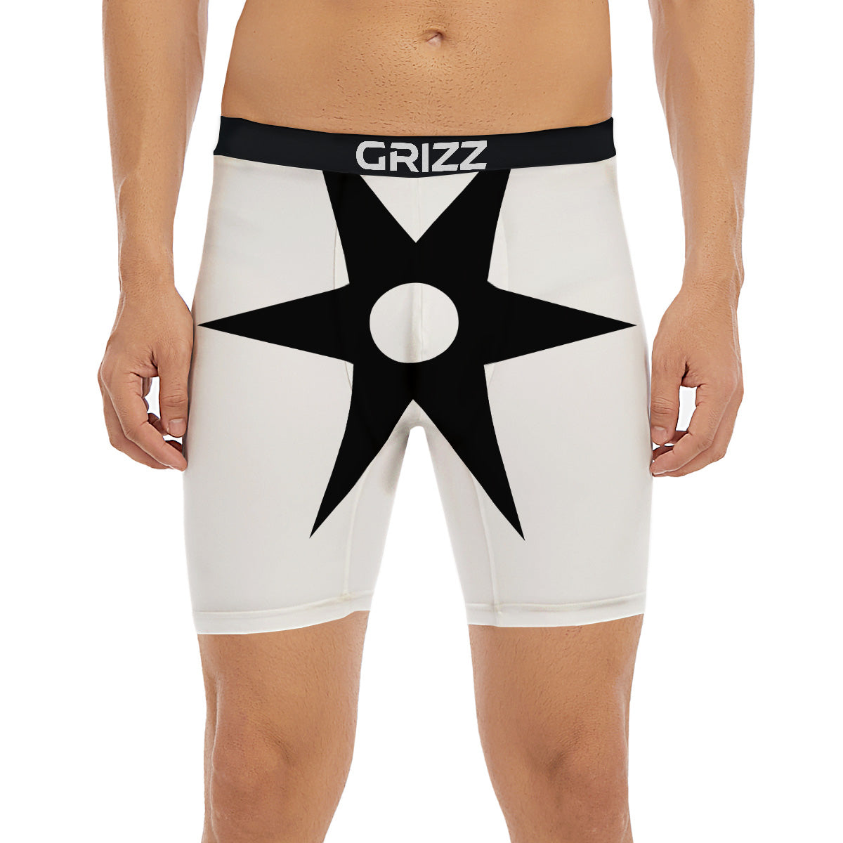 African Adinkra Symbols White And Black Boxer Briefs-grizzshop
