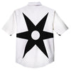 African Adinkra Symbols White And Black Button Up Shirt-grizzshop