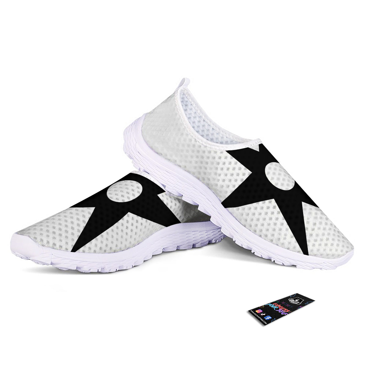 African Adinkra Symbols White And Black Nurse Shoes-grizzshop