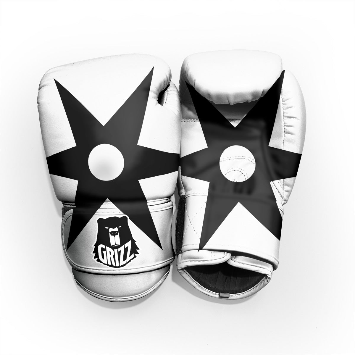 African Adinkra Symbols White And Black Pro Boxing Glove