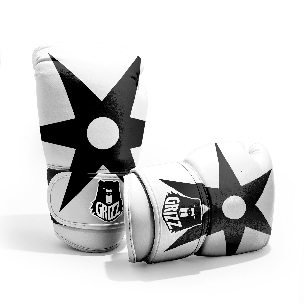 African Adinkra Symbols White And Black Pro Boxing Glove