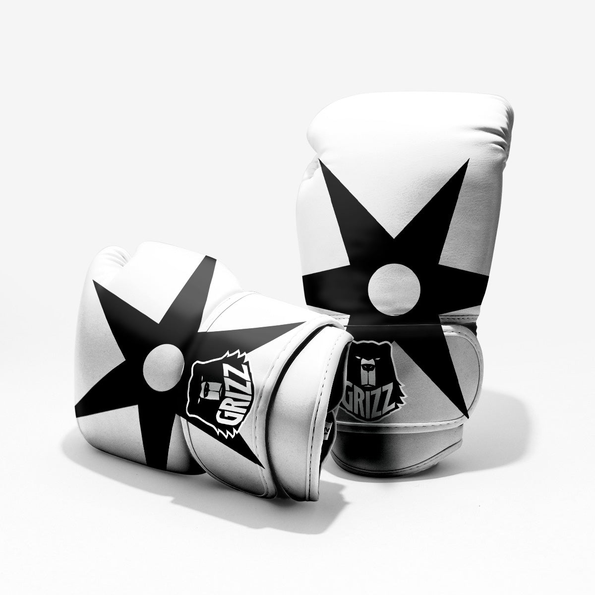African Adinkra Symbols White And Black Pro Boxing Glove