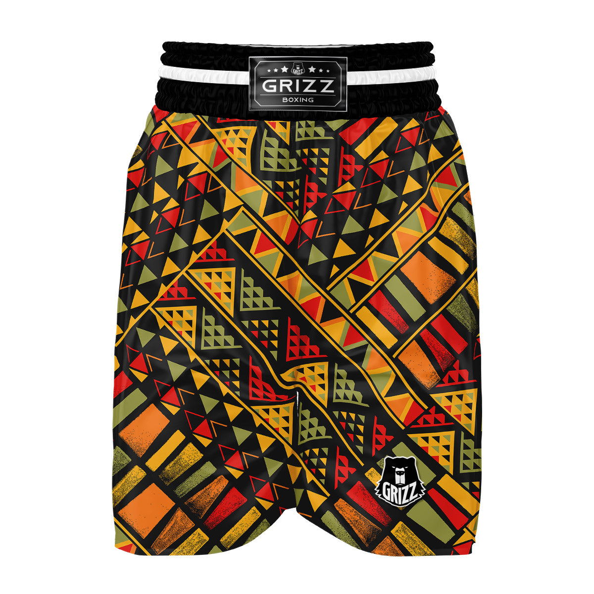 African Dashiki Adinkra Kente Boxing Shorts-grizzshop