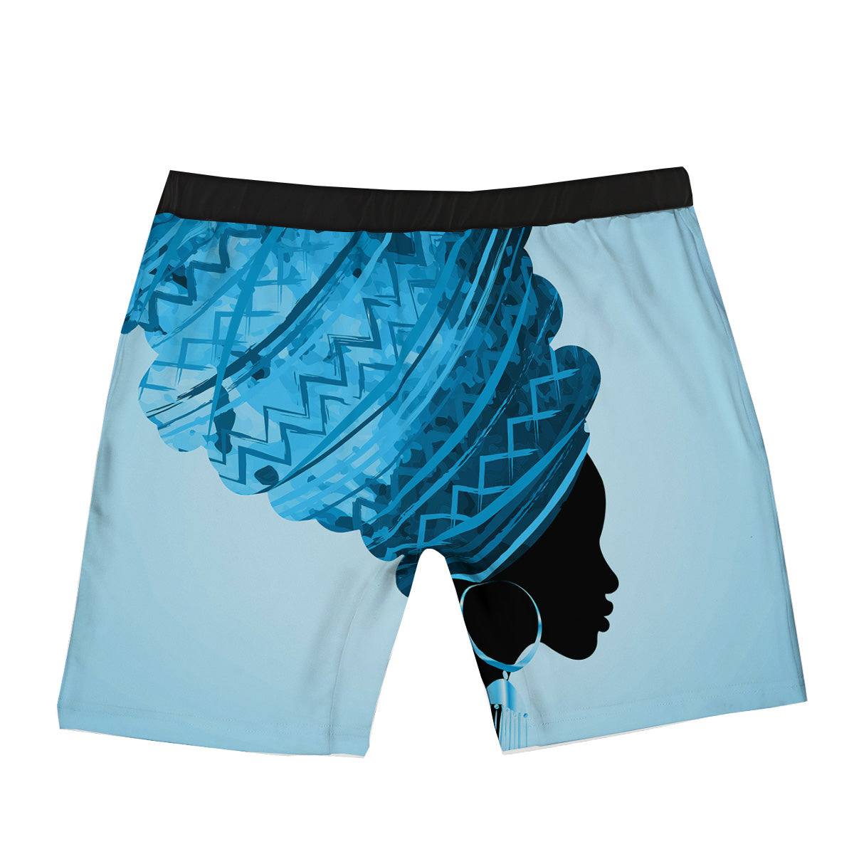 African Dashiki Black And Blue Print Boxer Briefs-grizzshop