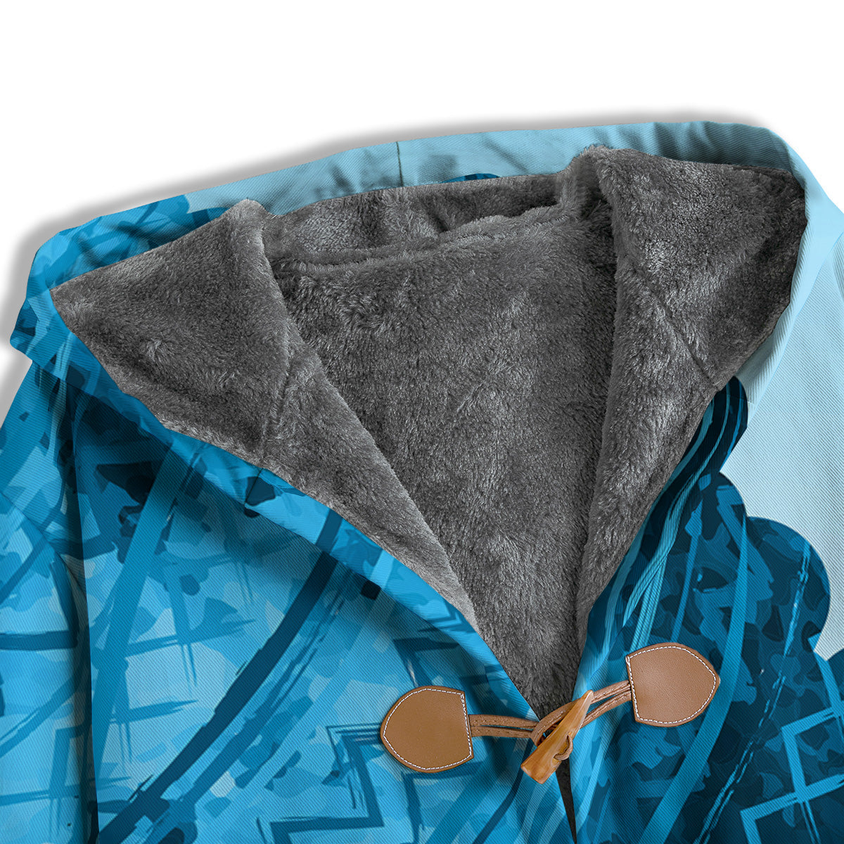 African Dashiki Black And Blue Print Men's Windbreaker Jacket-grizzshop