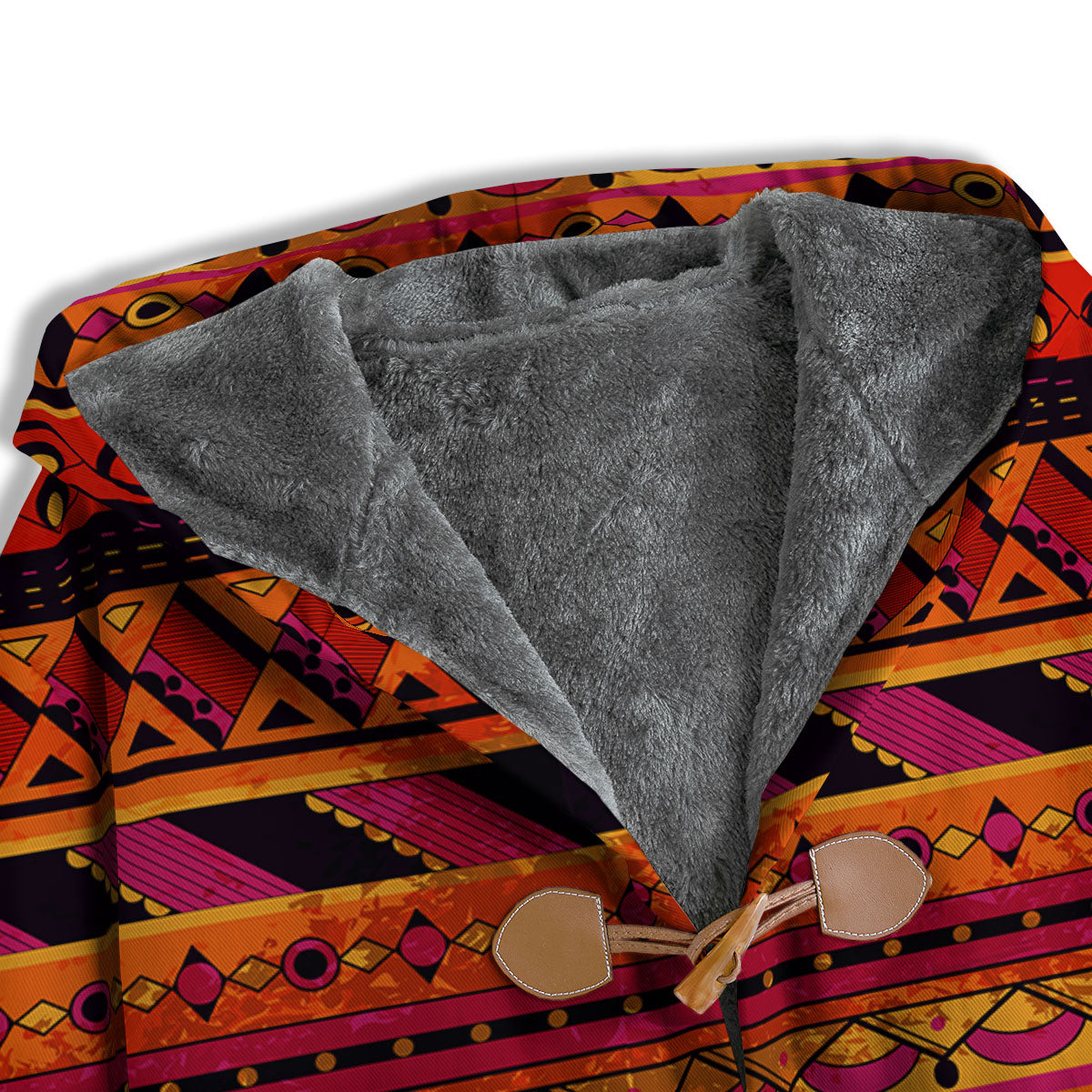 African Dashiki Black And Orange Print Men's Windbreaker Jacket-grizzshop