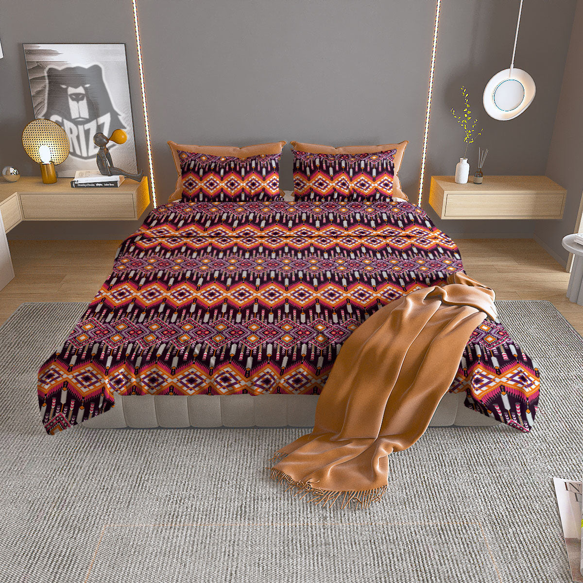 African Tribal Ethnic Print Pattern Duvet Cover Bedding Set