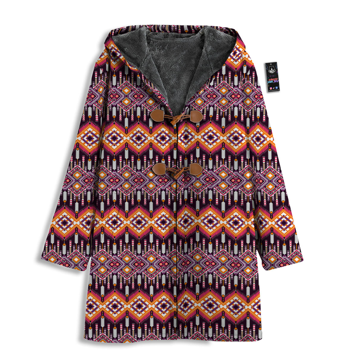 African Dashiki Black And Purple Print Men's Windbreaker Jacket-grizzshop