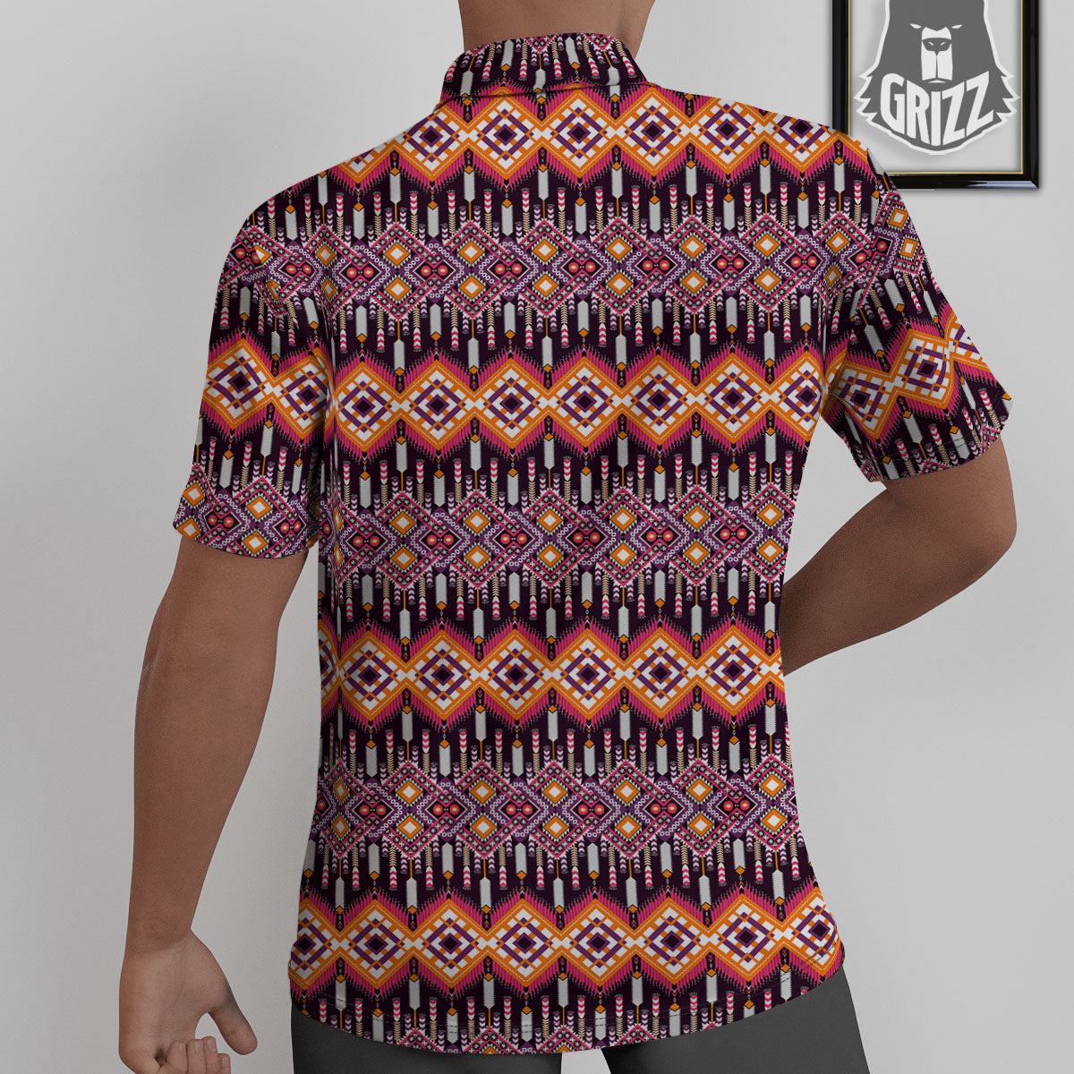 African Dashiki Black And Purple Print Untucked Shirts-grizzshop