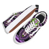 African Dashiki Purple And Black Print Skate Shoes-grizzshop