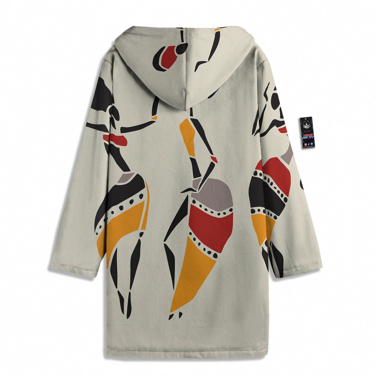 African Ethnic Girl Print Men's Windbreaker Jacket-grizzshop