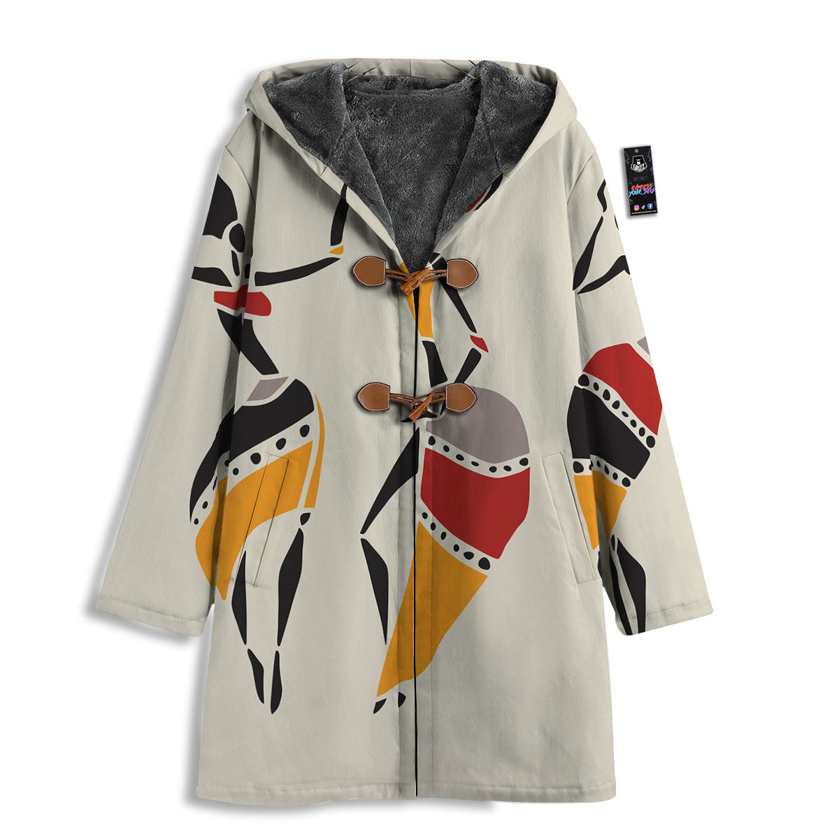 African Ethnic Girl Print Men's Windbreaker Jacket-grizzshop