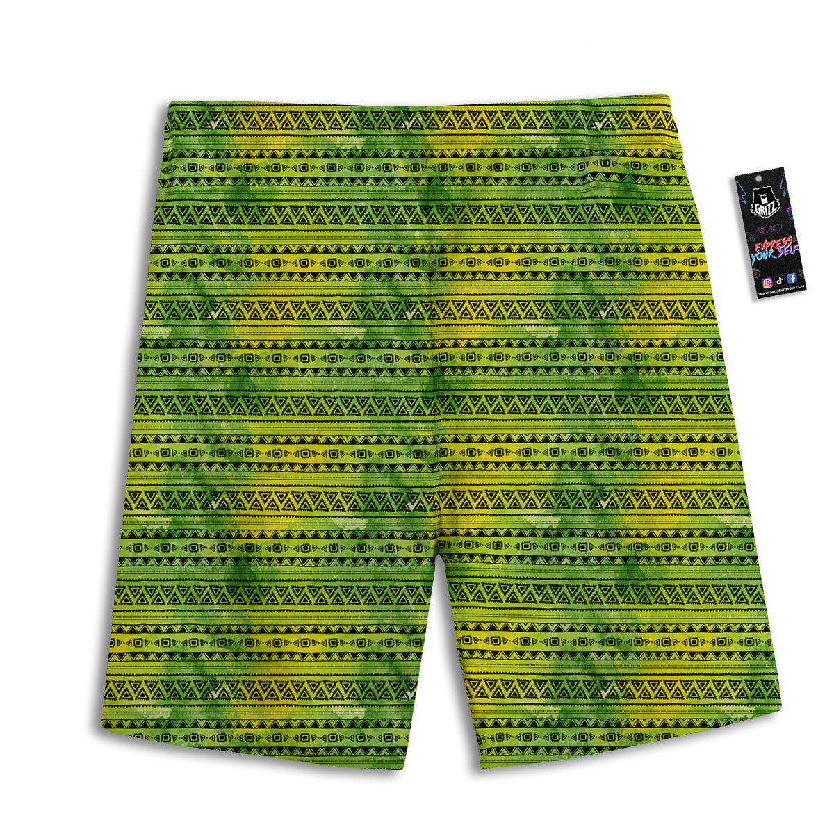 African Kente Print Pattern Men's Athletic Shorts
