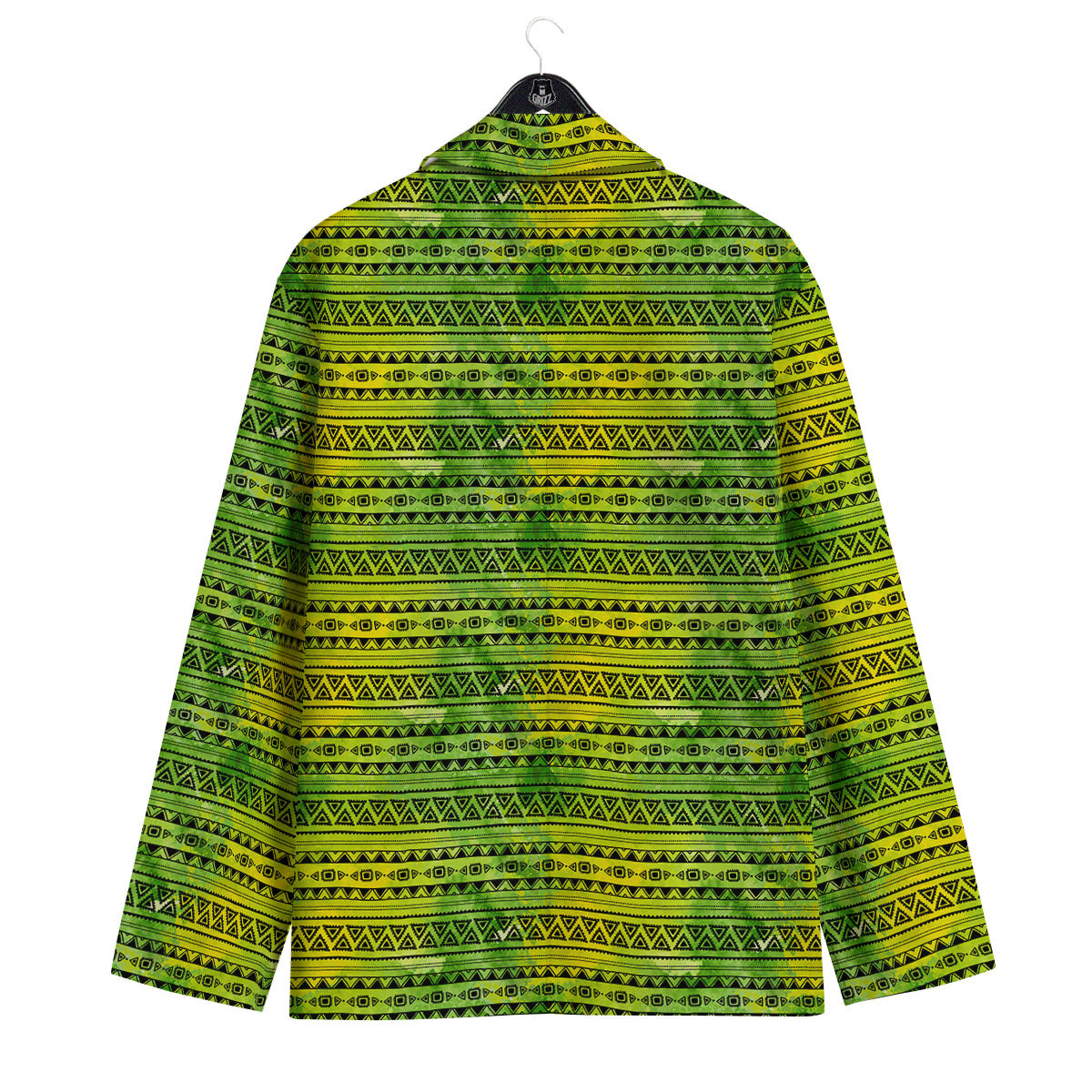 African Ethnic Green Print Men's Sport Coat-grizzshop