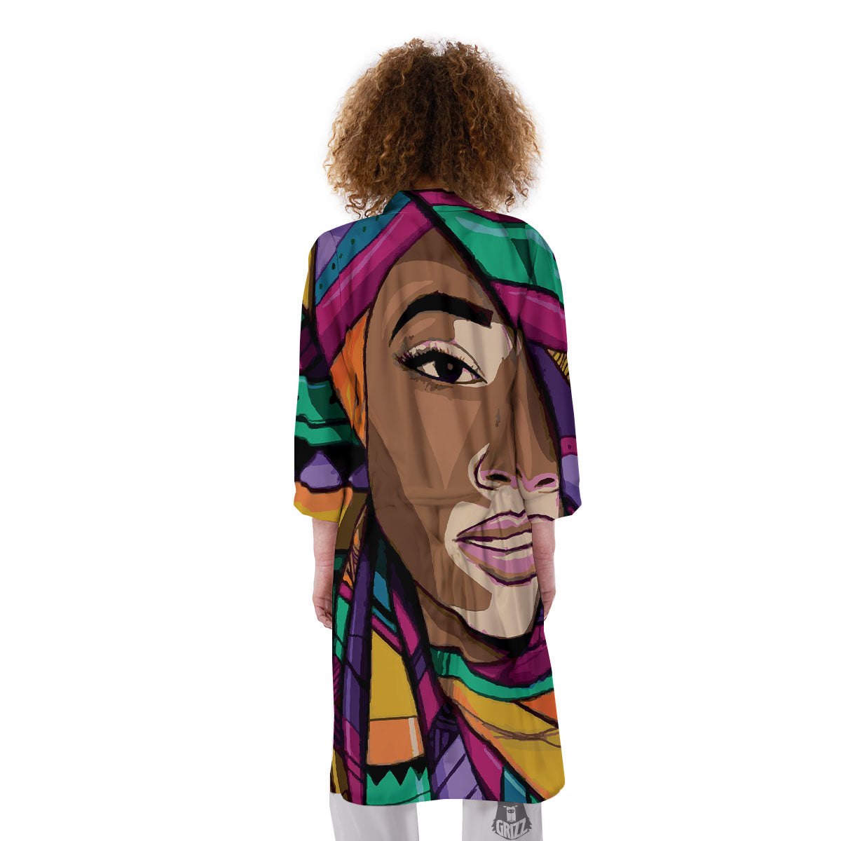 African Girl Art Print Kimono-grizzshop