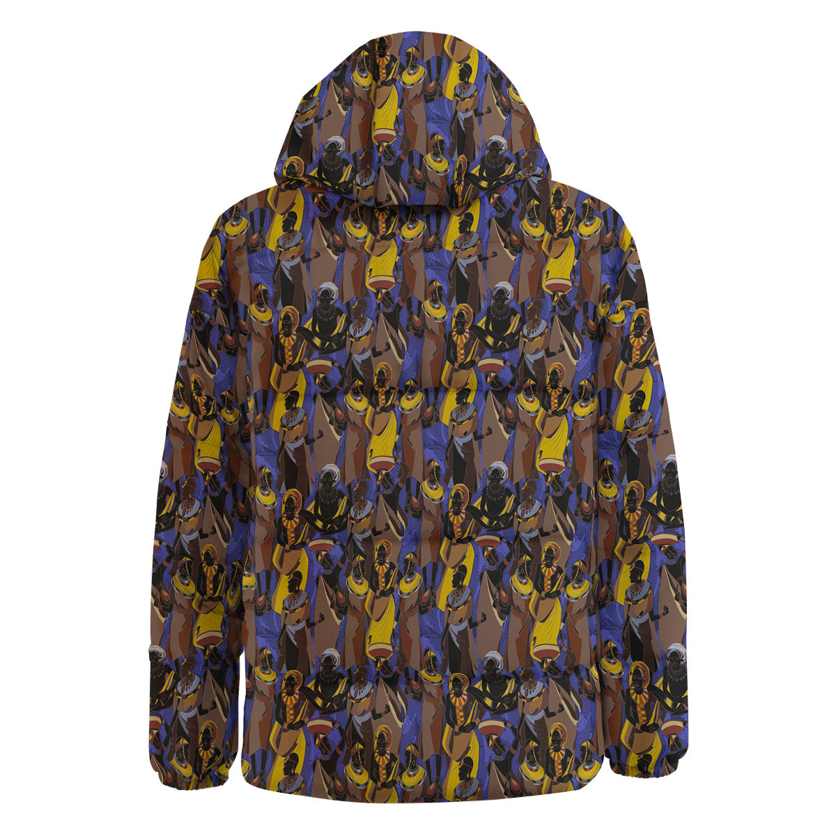 African Girl Art Print Pattern Down Jacket-grizzshop