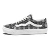 African Inspired White And Black Print Skate Shoes-grizzshop